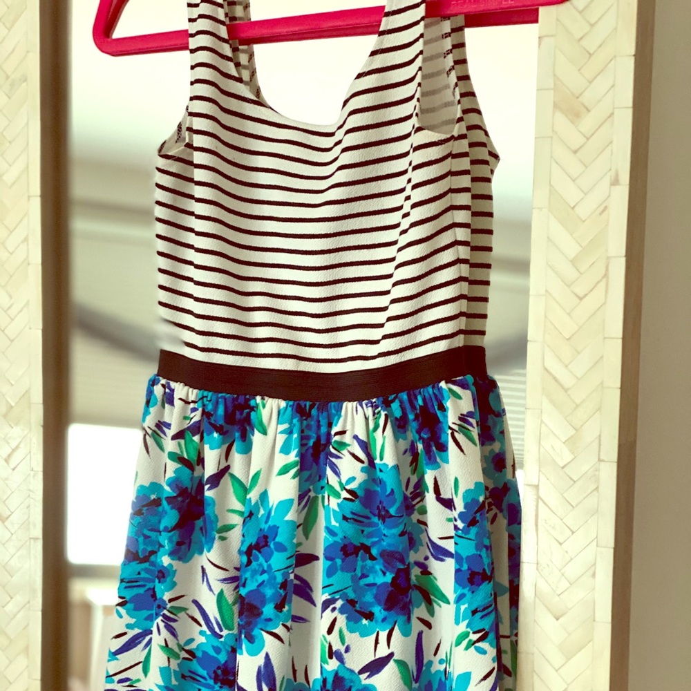 Aqua Floral Dress
